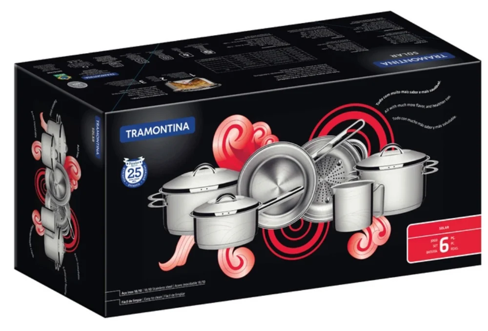 JUEGO DE OLLAS TRAMONTINA 65510/200 SOLAR 6PZ - Imagen 3