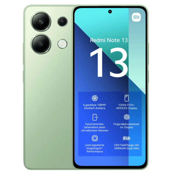 CELULAR XIAOMI NOTE 13 256 GB 8 RAM 4G VERDE
