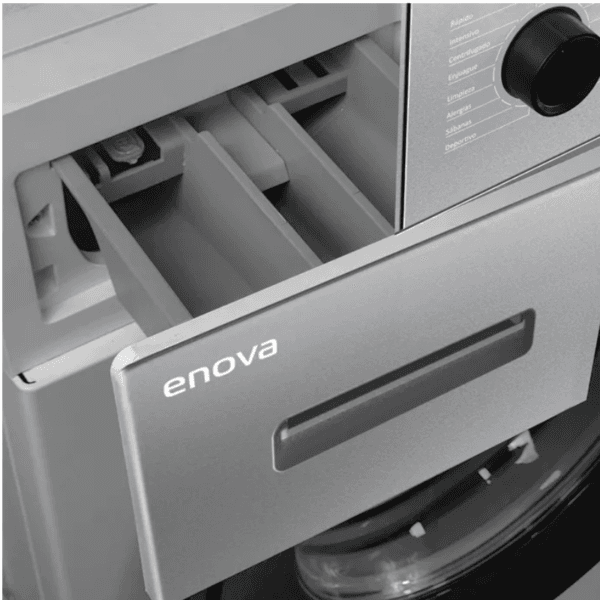 LAVARROPAS ENOVA CARGA FRONTAL 8 KG GRIS - Imagen 3