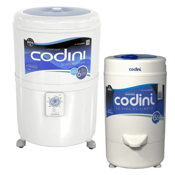 COMBO LAVARROPAS 10KG Y SECARROPAS 6,5 KG CODINI