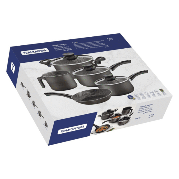 BATERIA DE COCINA TRAMONTINA 28599/601 PARIS T 5PZS - Imagen 2