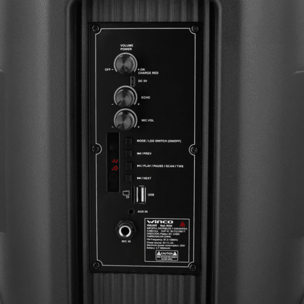 PARLANTE WINCO W260 INALAMBRICO 12 BLUETOOTH - Imagen 3