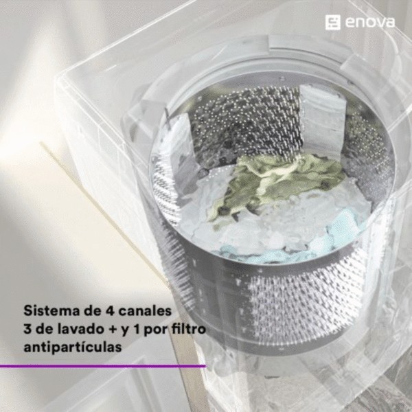 LAVARROPAS ENOVA CARGA SUPERIOR 8KG BLANCO - Imagen 2