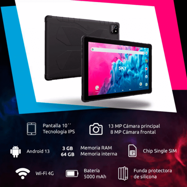 TABLET SKY PAD 10 64GB 3 RAM AZUL - Imagen 3