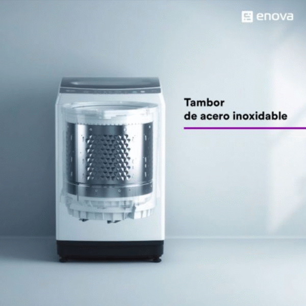 LAVARROPAS ENOVA CARGA SUPERIOR 8KG BLANCO - Imagen 3