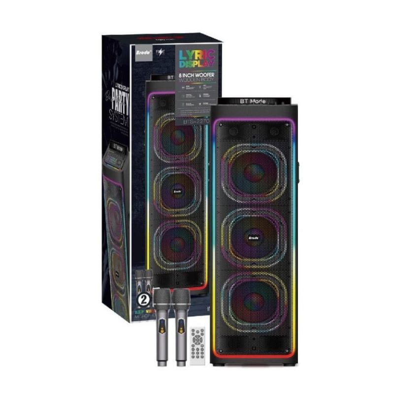 PARLANTE TORRE BTS-2270 C/MIC LYRIC DISPLAY - Imagen 2