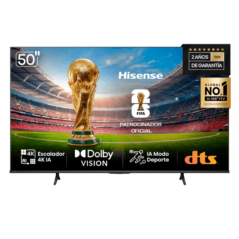TELEVISOR HISENSE 50" 50A64N GOOGLE TV 4K UHD