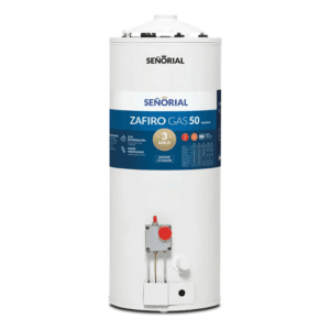 TERMOTANQUE SEÑORIAL ZAFIRO 50 LTS MULTIGAS CON/INF Y SUP P/COLGAR