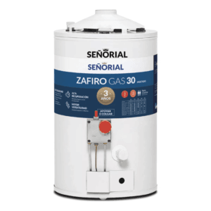 TERMOTANQUE SEÑORIAL ZAFIRO 30 LTS MULTIGAS CON/INF Y SUP P/COLGAR
