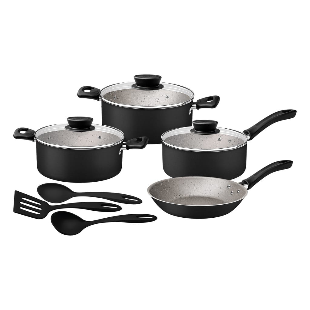 BATERIA DE COCINA TRAMONTINA 27899/561 LINZ 10PZS NEGRO