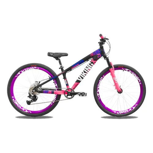 BICICLETA VIKING TUFF 25 8 VEL NEG/BL/FU R 26