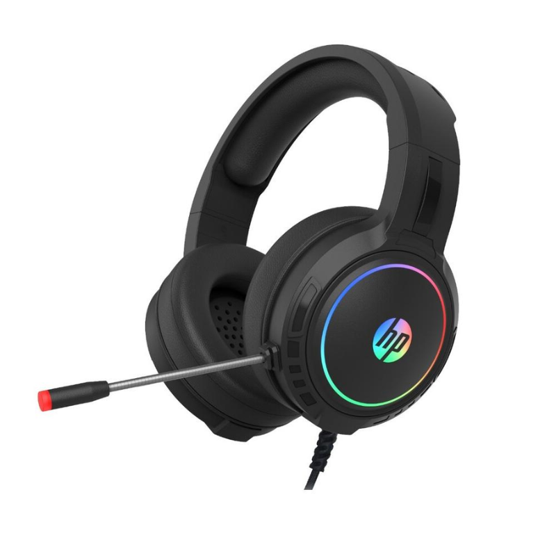 AURICULAR GAMER HP DHE-8006 C/LUZ LED Y MICROFONO 50 W
