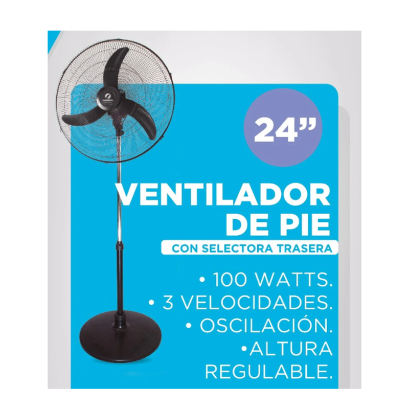 VENTILADOR INDELPLAS IVP-24S PIE 24" - Imagen 2